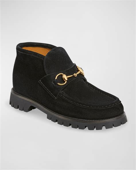 gucci sylke bit moccasin booties.